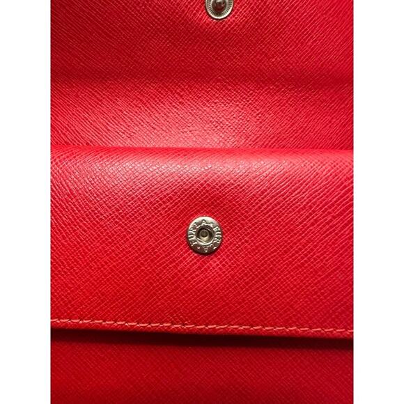Furla red Saffiano leather trifold Babylon medium wallet - Picture 10 of 16